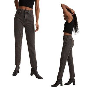 Madewell The Perfect Vintage Jean, Lunar Wash, Black 26 - High Rise, Tapered Leg